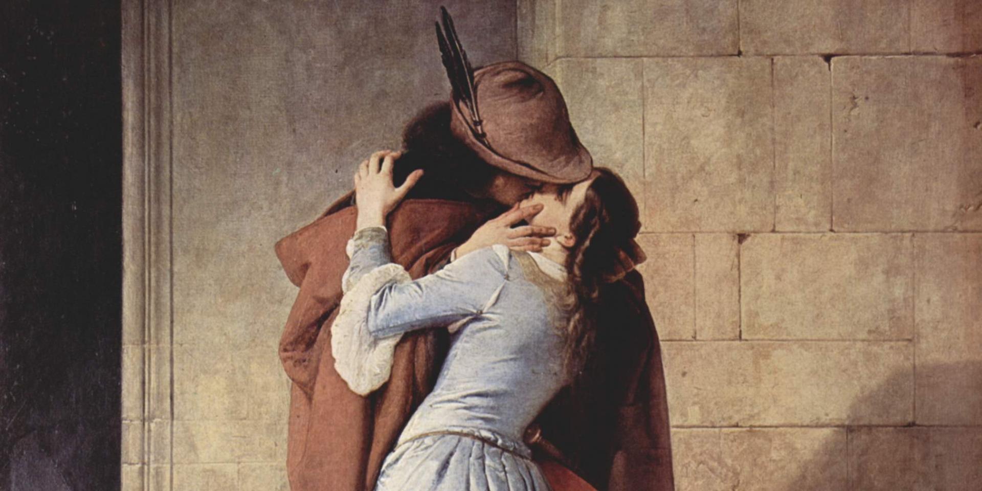 Francesco Hayez (1791-1882), Il bacio. Olio su tela (1859), Pinacoteca di Brera