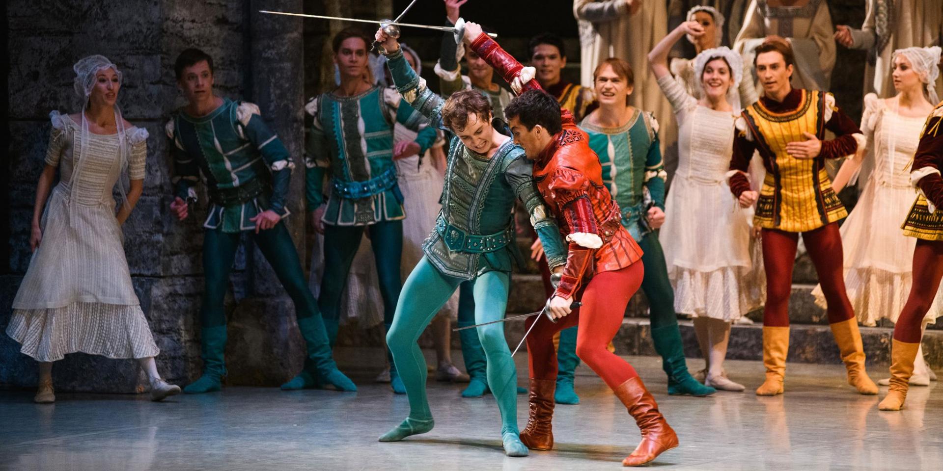 Una foto di scena di Romeo e Giulietta (foto Nikita Chuntomov)