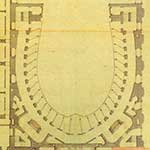 Bendetto Alfieri, Disegno preparatorio per la tavola VI (Pianta del quarto ordine dei palchi)