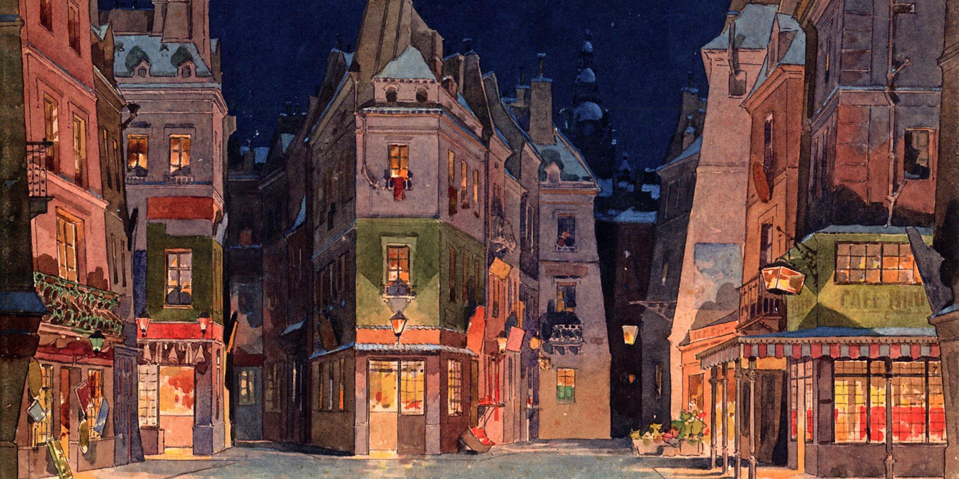 Adolf Hohenstein (1854-1928). Sketch for the world premiere of La bohème