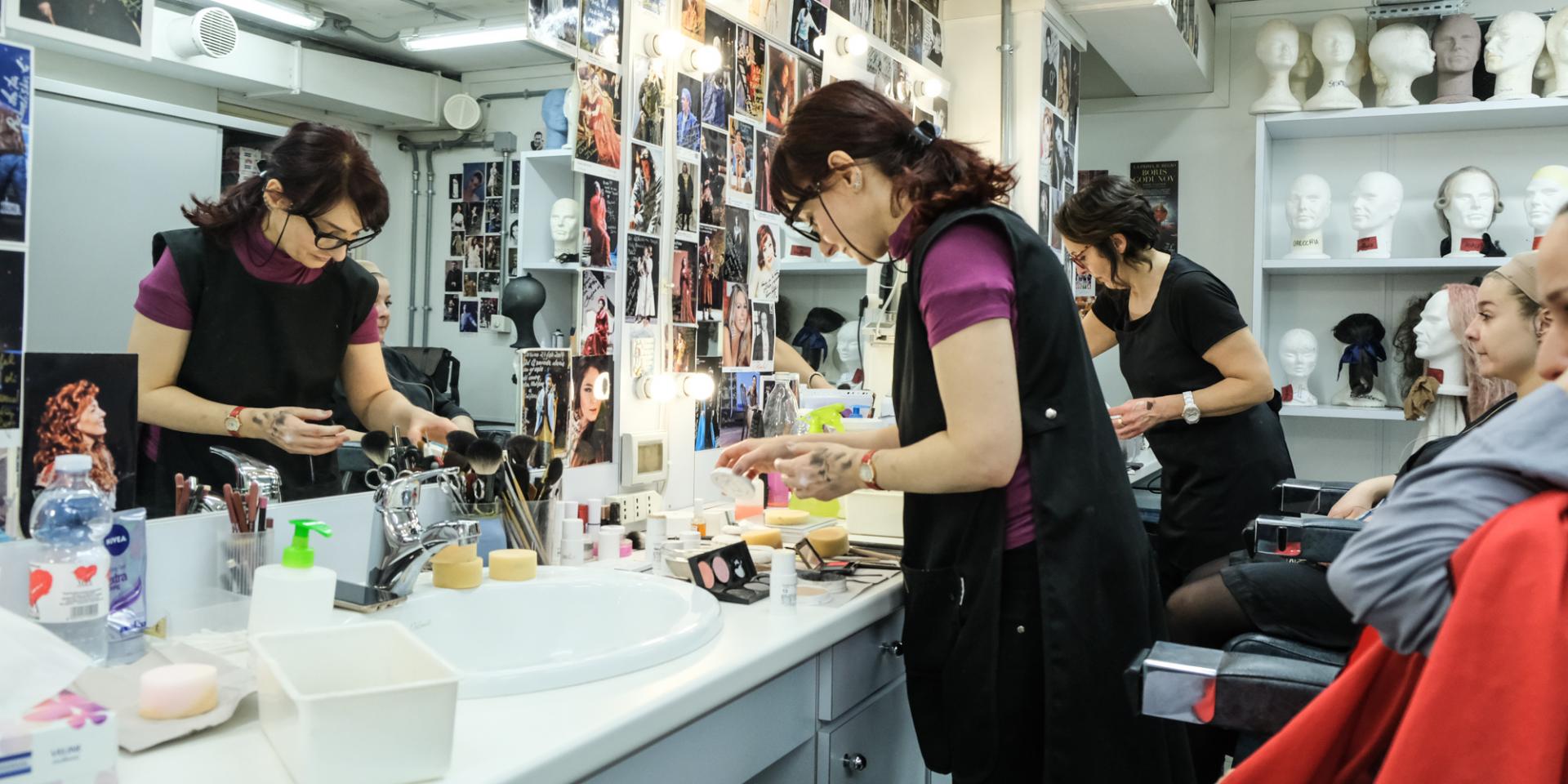 La sala trucco del Teatro Regio