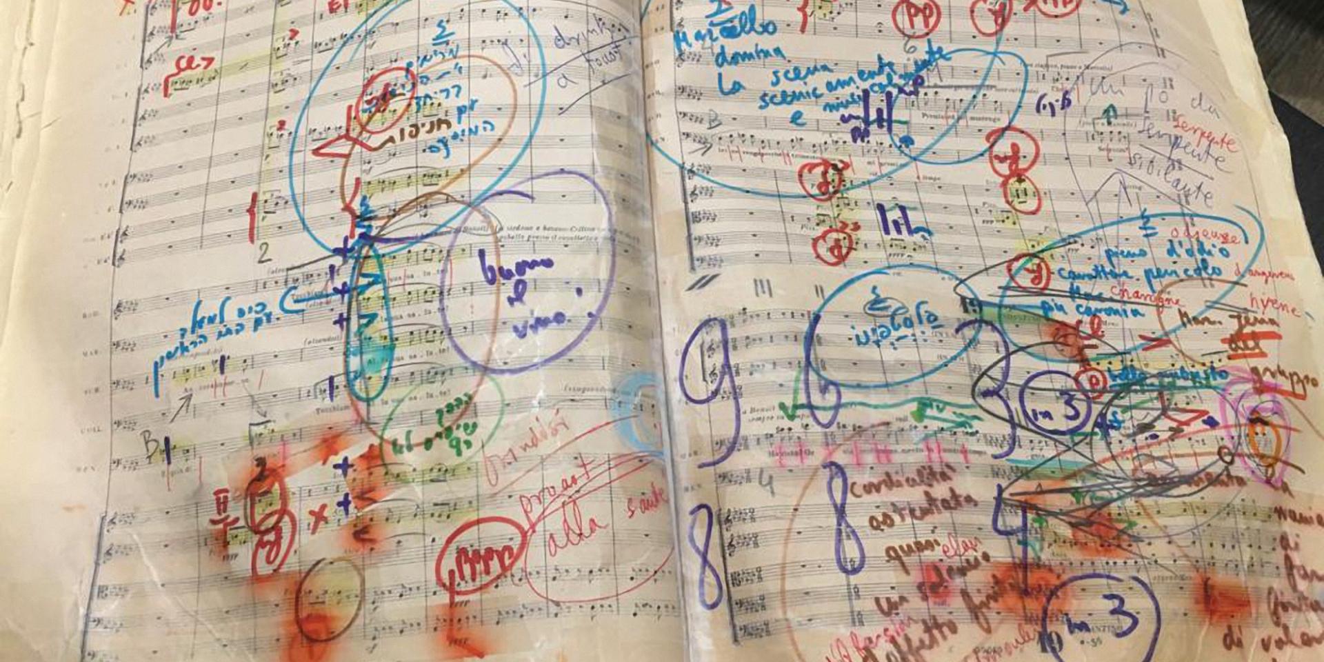 La partitura di Bohème del maestro Daniel Oren La partitura di Bohème del maestro Daniel Oren
