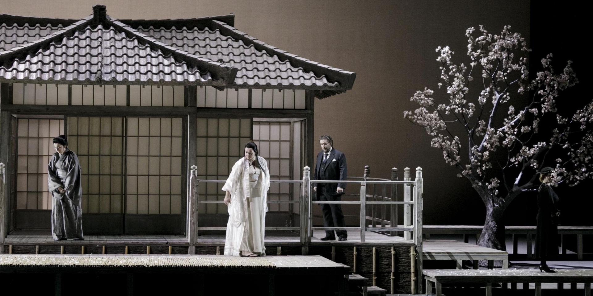 Sofia Koberidze (Suzuki), Rebeka Lokar (Madama Butterfly), Simone Del Savio (Sharpless) e Roberta Garelli (Kate Pinkerton)