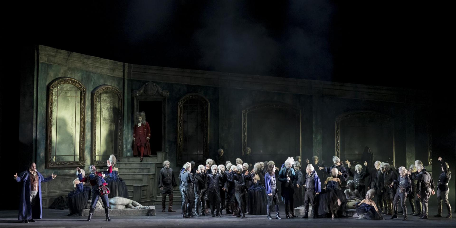 Stefan Pop (Duke of Mantua), Carlos Álvarez (Rigoletto), Alessio Verna (Count Monterone), Paolo Maria Orecchia (Marullo), Federico Benetti (Count Ceprano), Luca Casalin (Matteo Borsa) and the Chorus of Teatro Regio Torino