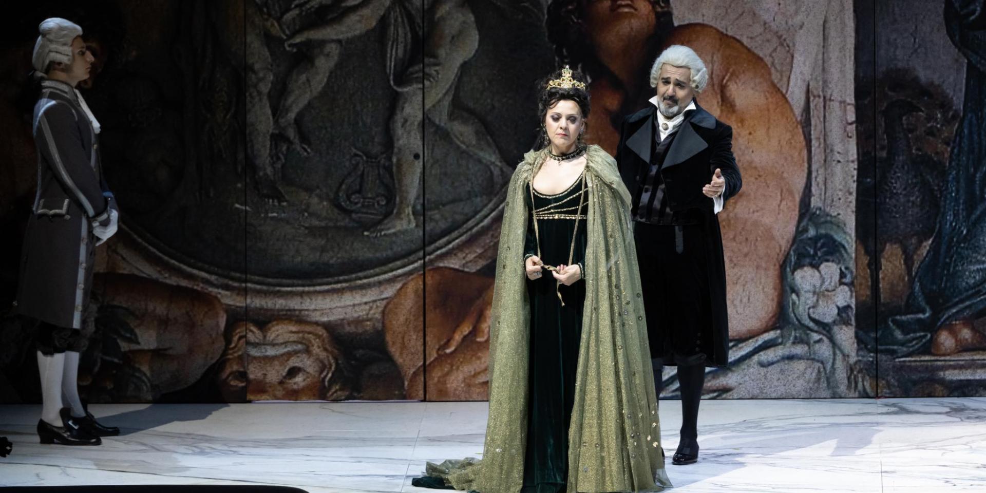 Maria Agresta (Tosca) e Elchin Azizov (Vitellio Scarpia) - foto Andrea Macchia