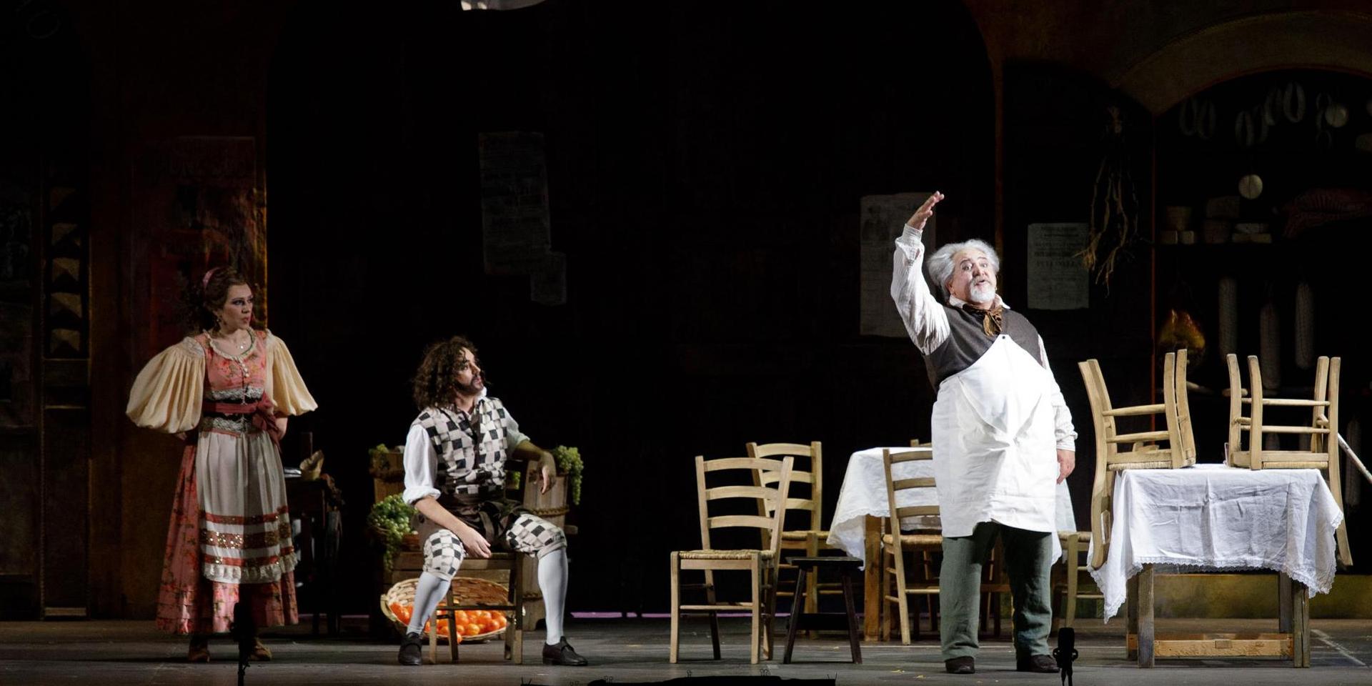 Michela Antenucci (Fiorina), David Ferri Durà (Carletto) and Carmine Monaco (Bartolaccio) - ph Fabio Melotti