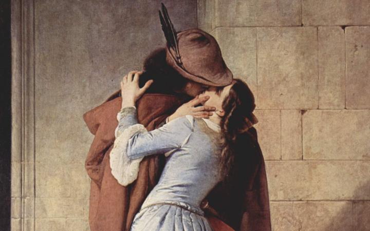 Francesco Hayez (1791-1882), Il bacio. Olio su tela (1859), Pinacoteca di Brera