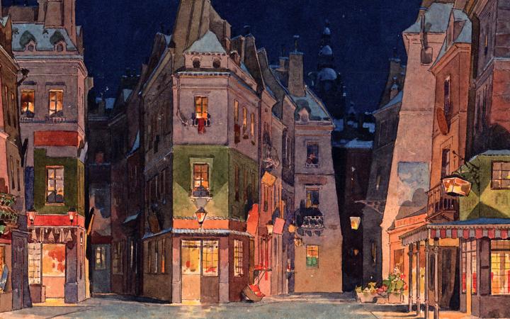 Adolf Hohenstein (1854-1928). Bozzetto per la prima assoluta de La bohème