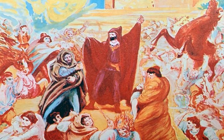 Aligi Sassu (1912-2000) - Bozzetto per il sipario de I Vespri siciliani (1973)