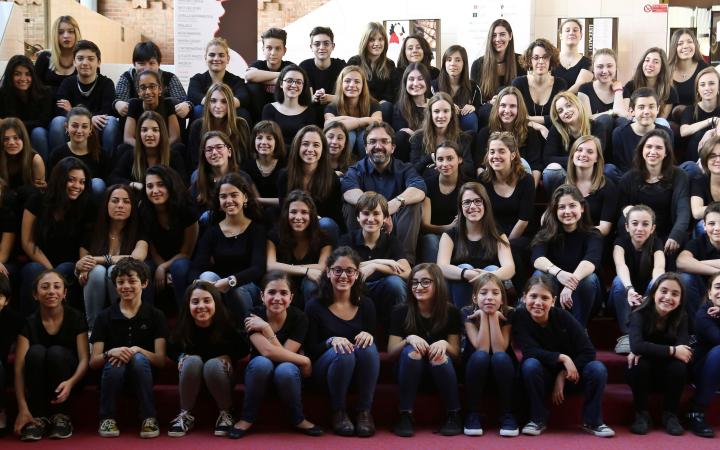 Il Coro di Voci bianche con il Maestro Claudio Fenoglio