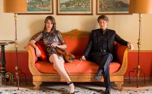 La violinista Francesca Dego con il direttore d'orchestra Daniele Rustioni