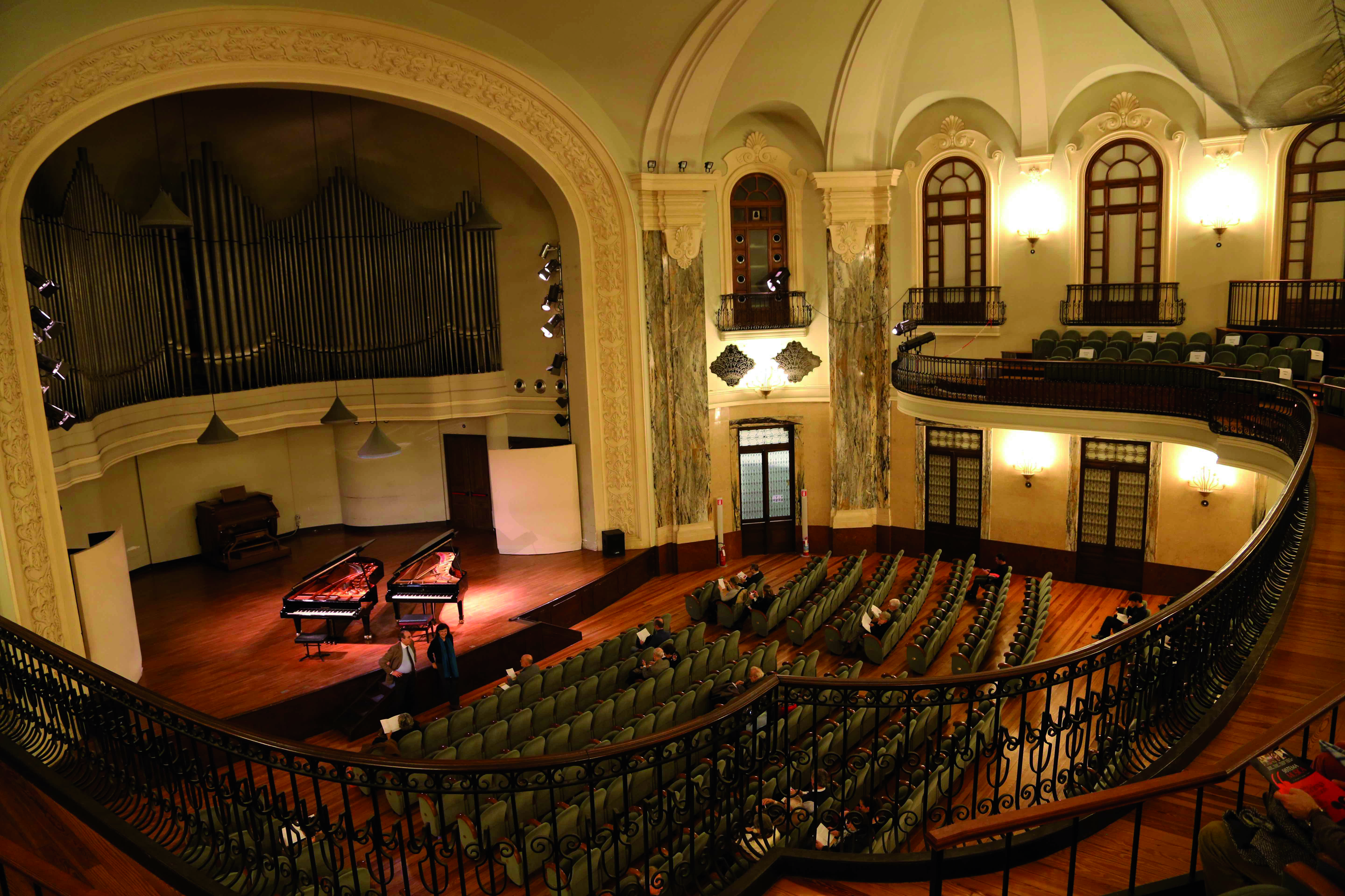 La sala del Conservatorio "Giuseppe Verdi"