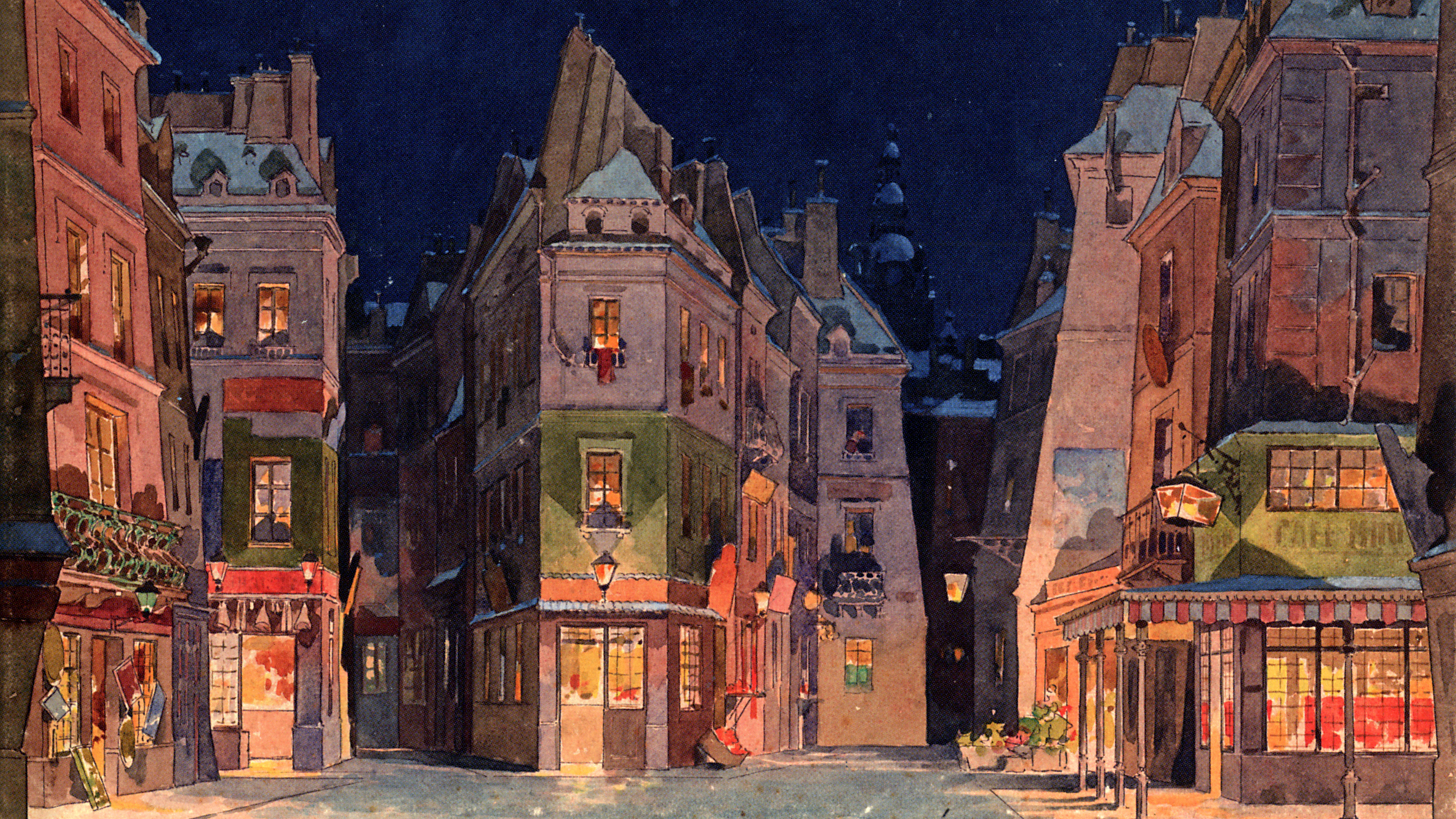 Bozzetto de La bohème - Adolfo Hohenstein, quadro II - Archivio Storico Ricordi