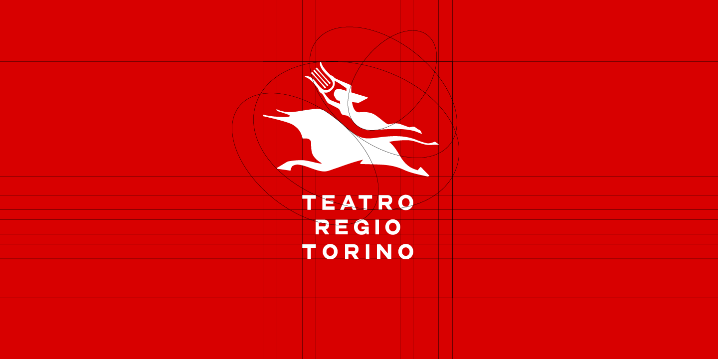 Costruzione grafica del nuovo logo per il Teatro Regio progettato da Undesign