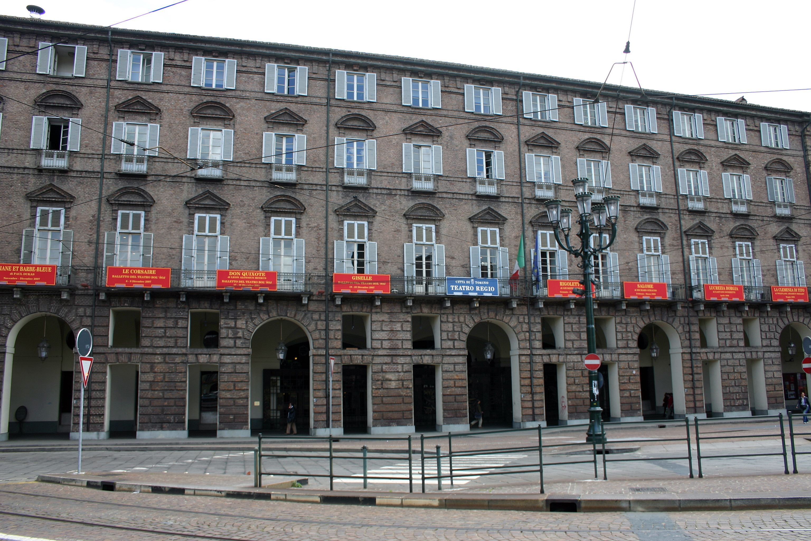 The Eighteenth Century façade of the Teatro Regio, by Benedetto Alfieri (1740)