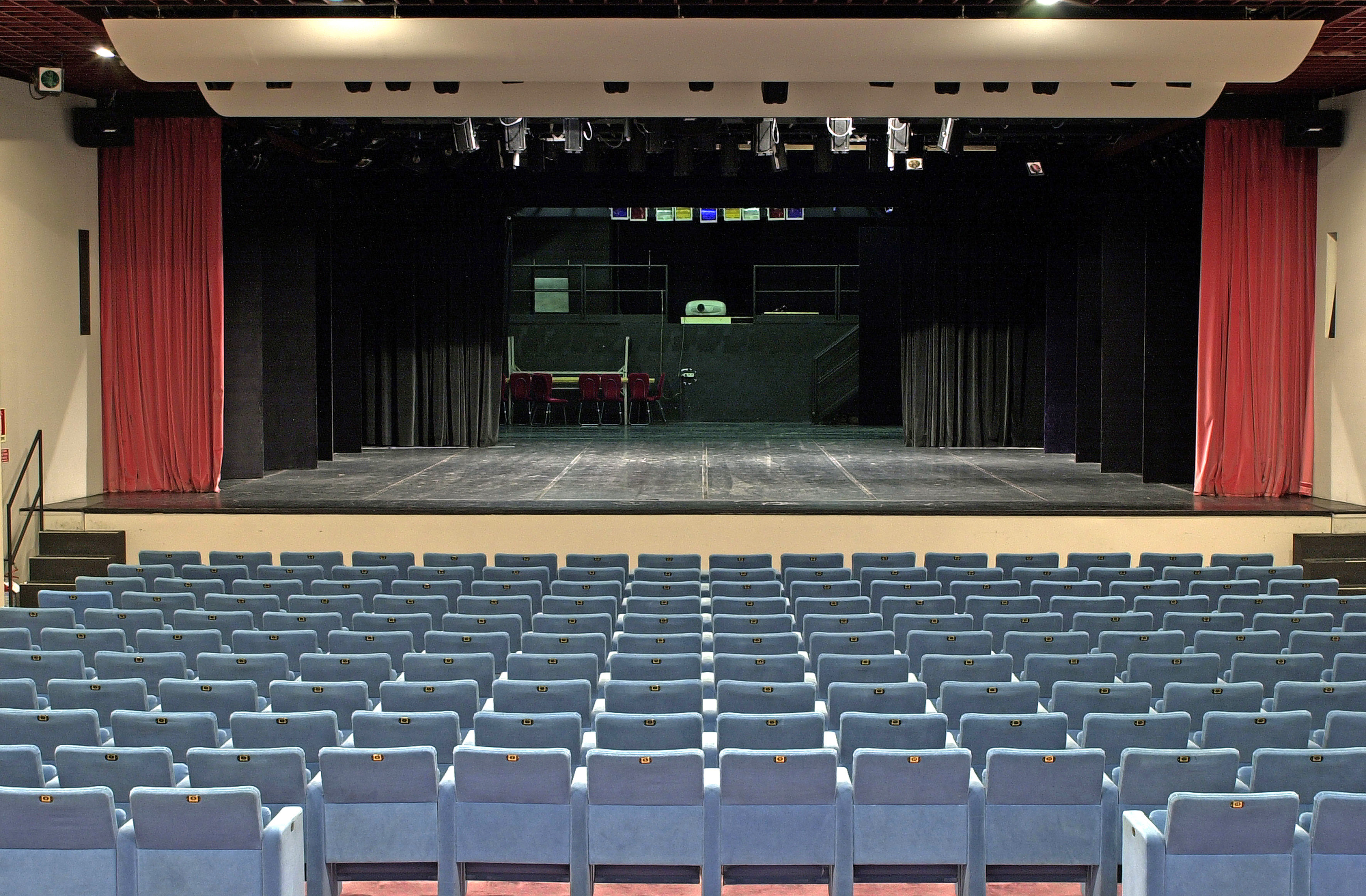 The stage of the Piccolo Regio seen from the auditorium