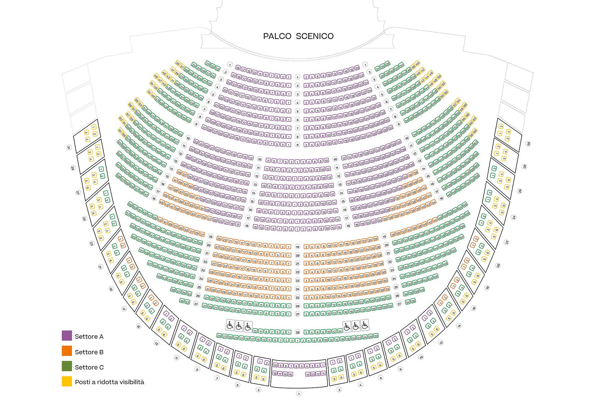 PIANTA DELLA SALA - opera e balletto