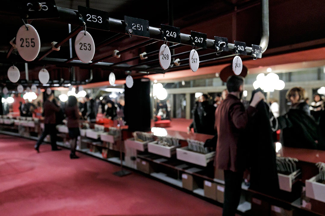 The cloackroom of the Theatre