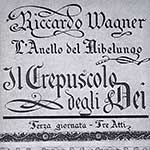 Copertina del libretto del Crepuscolo degli Dei - L’Anello del Nibelungo di Richard Wagner